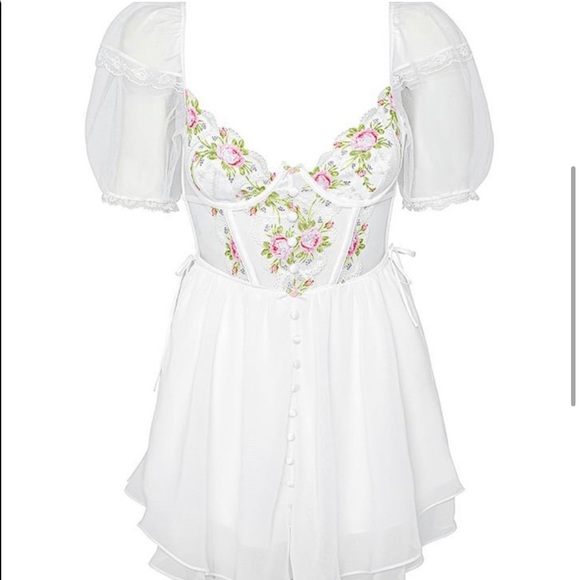 For love and lemons trellis rose bustier mini dress - Picture 2 of 3
